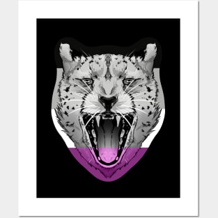 illustrated CHEETAH PRIDE series (ace pride flag) Posters and Art